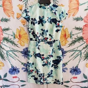 Blue Floral Mini Dress